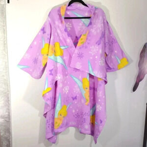 Disney Fairies Tinkerbell Snuggler Robe Blanket with Arms Fairy Tink Fairy